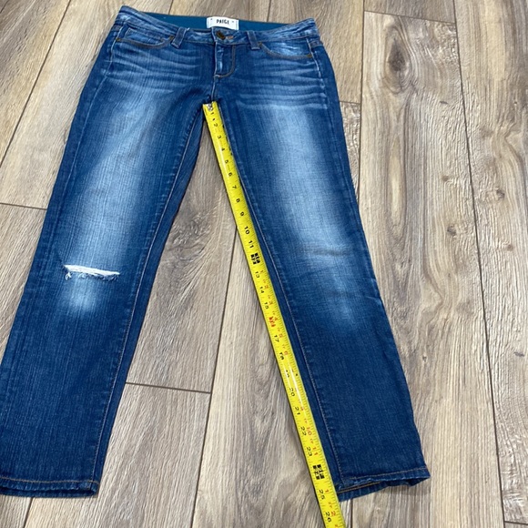 PAIGE Kylie Crop Distressed Semi Destructed Crop Jeans Sz 24 - Picture 13 of 14